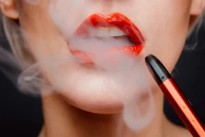 woman with electronic cigarette