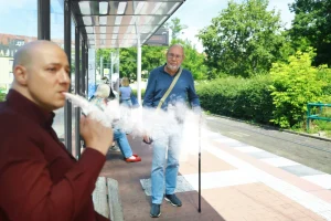 man with vape