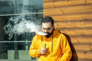 man with vape